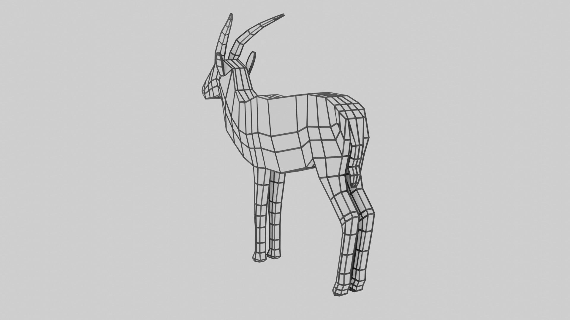 Gazelle Rigged Free low-poly 3D model_6