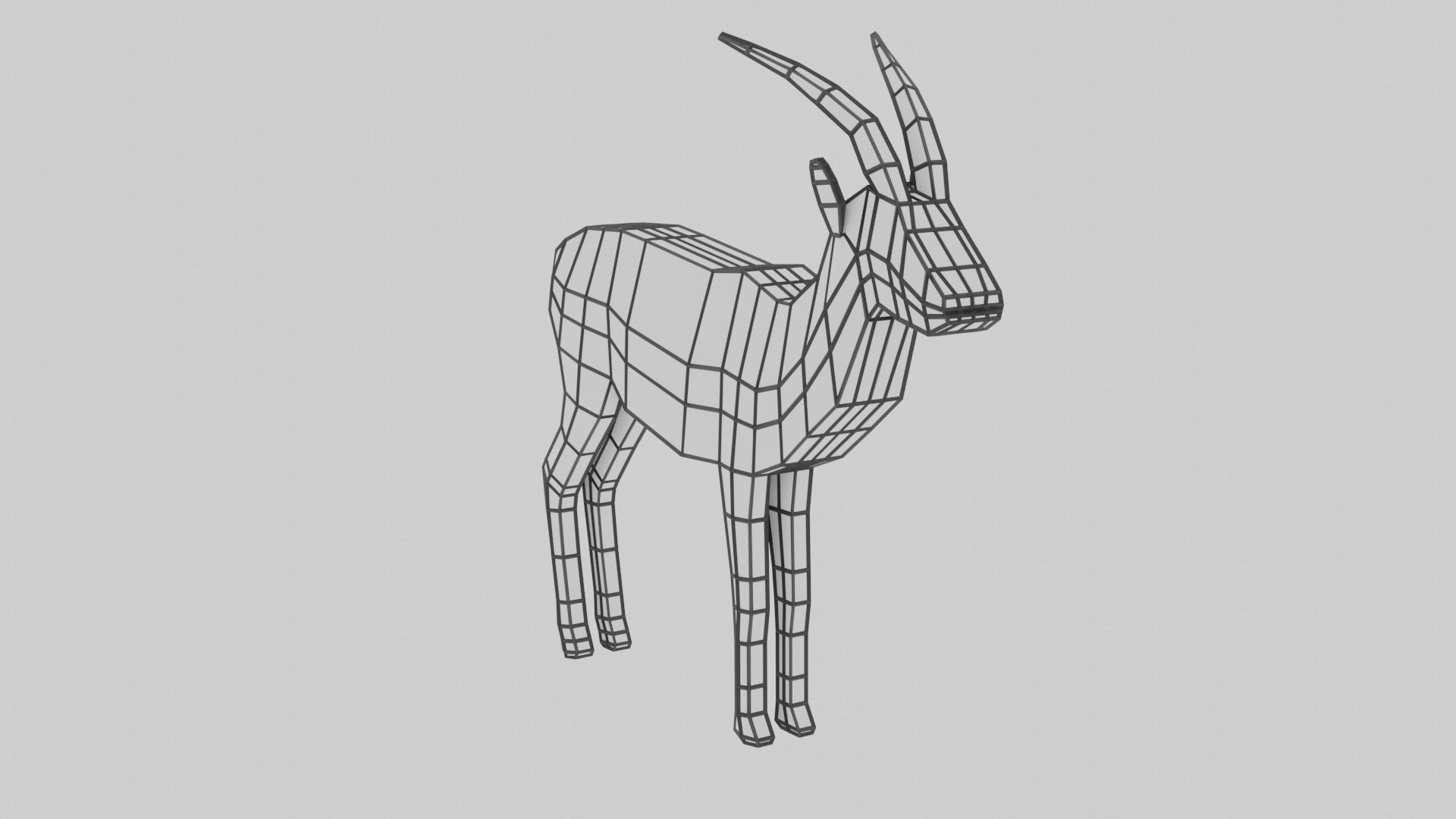 Gazelle Rigged Free low-poly 3D model_4
