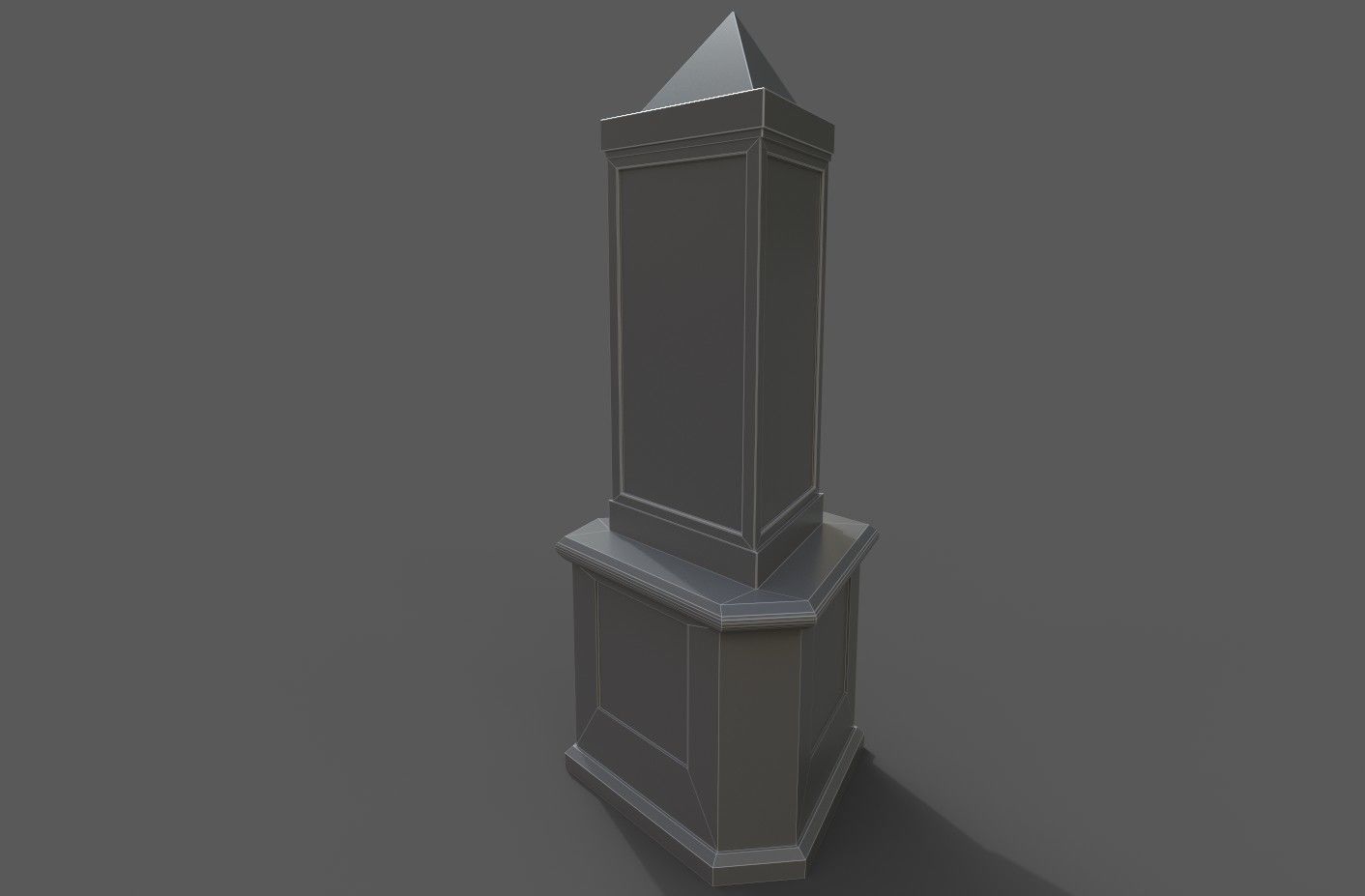 triangle sign 3D model_4