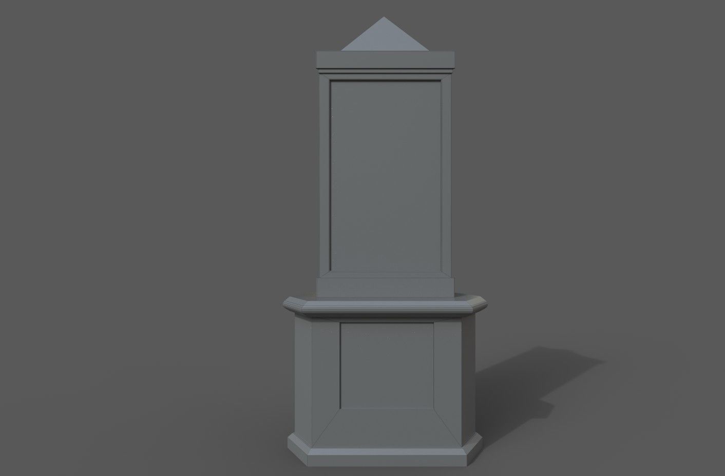 triangle sign 3D model_1