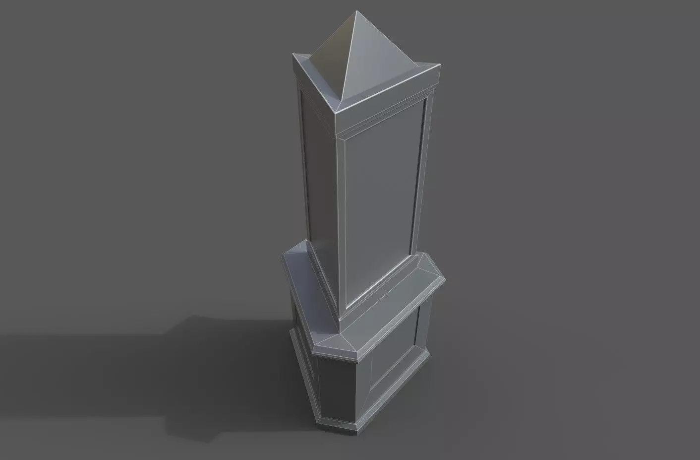 triangle sign 3D model_0