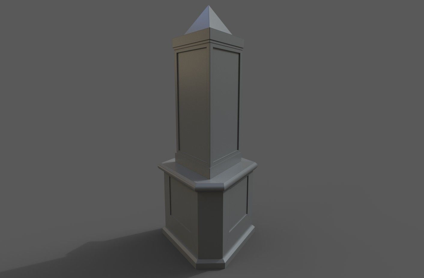 triangle sign 3D model_3