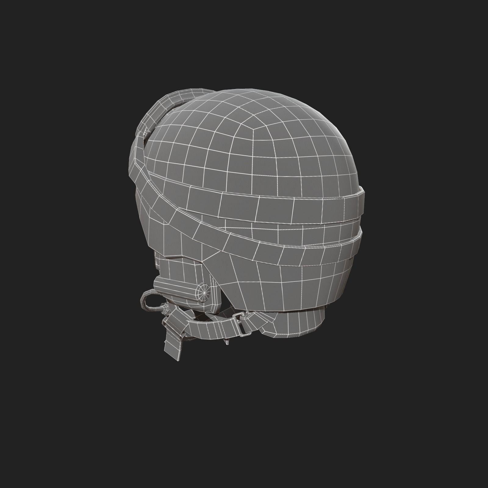 Scifi military helmet ver 2 Low-poly 3D model_7