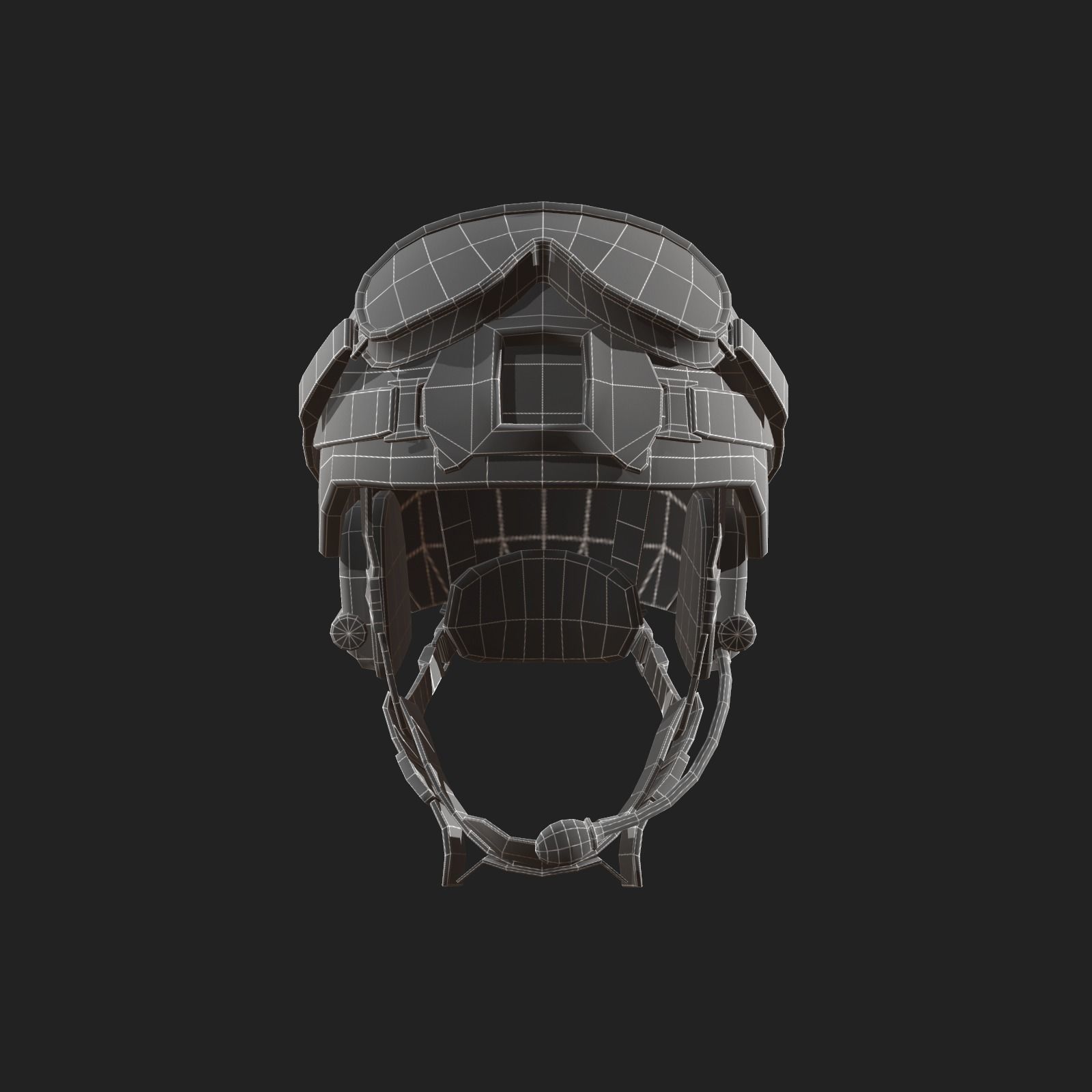 Scifi military helmet ver 2 Low-poly 3D model_5