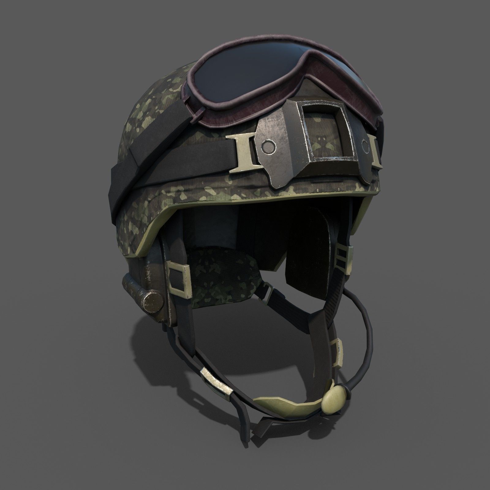 Scifi military helmet ver 2 Low-poly 3D model_1