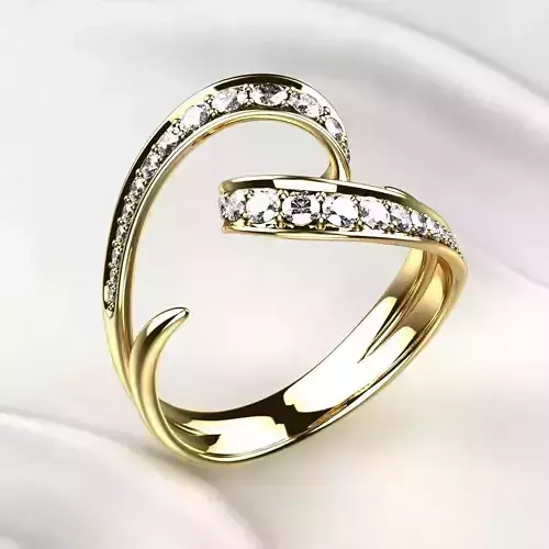 Curved Gold Ring