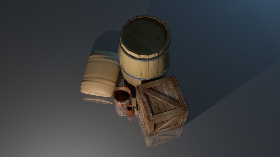 Furniture Game Asset  Free low-poly 3D model_11