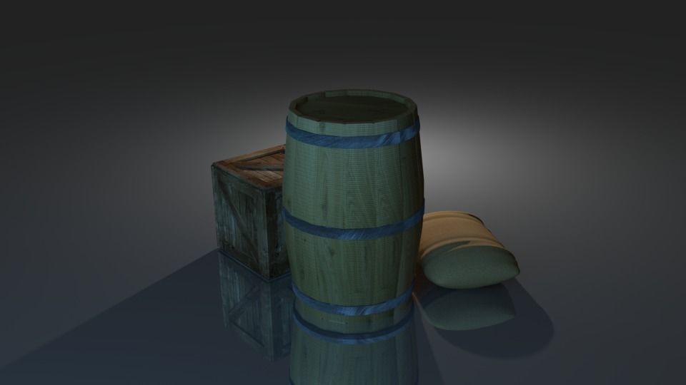 Furniture Game Asset  Free low-poly 3D model_12