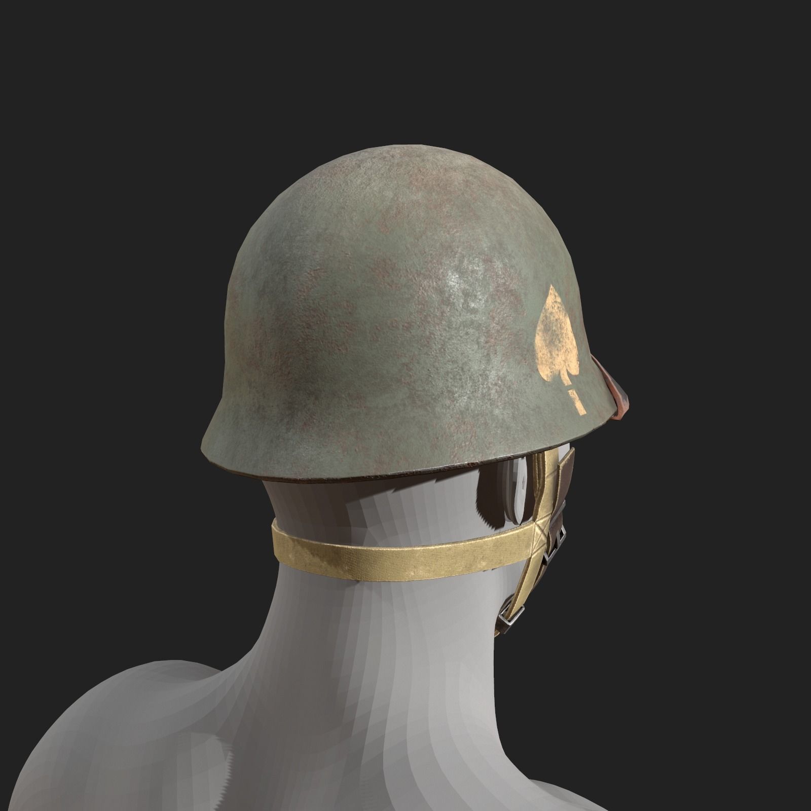 Helmet military Scifi ver 17  Low-poly 3D model_3