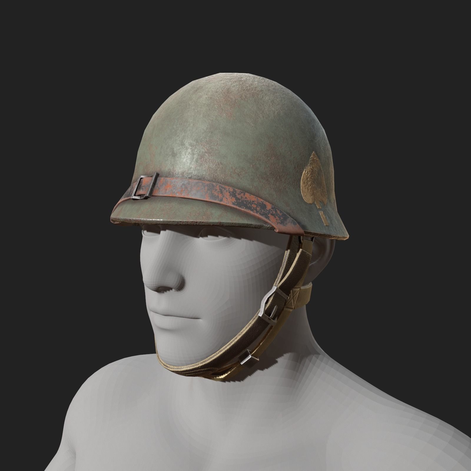Helmet military Scifi ver 17  Low-poly 3D model_2