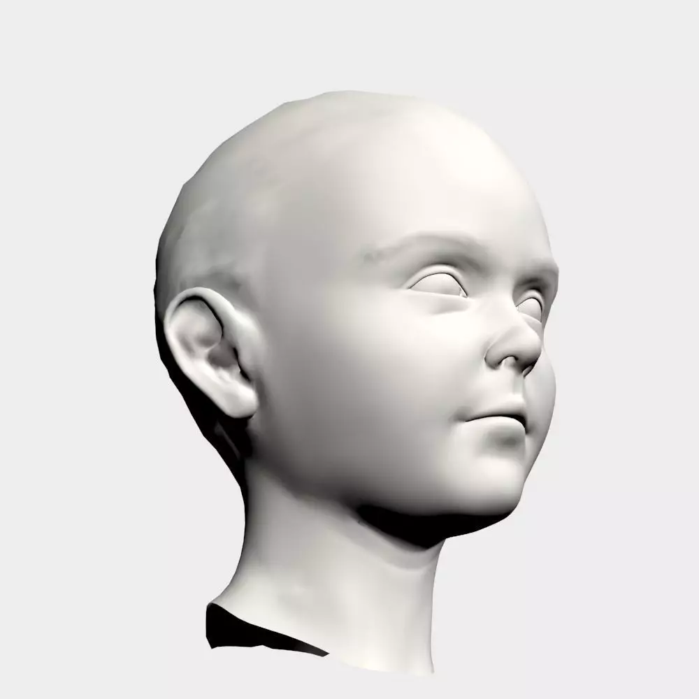 Baby head 02 3D model
