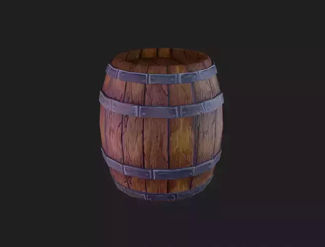 Low-Poly Medieval Barrel