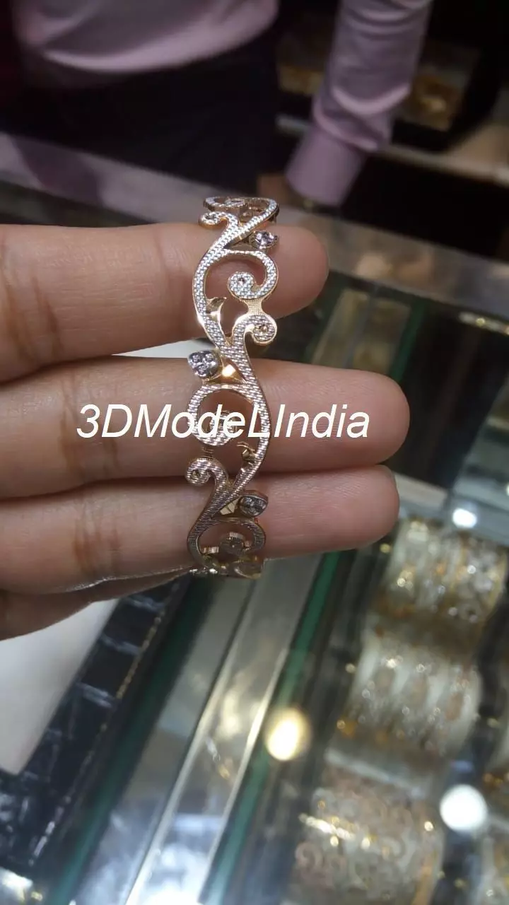cnc machine cutting Bangle 3D print model_0