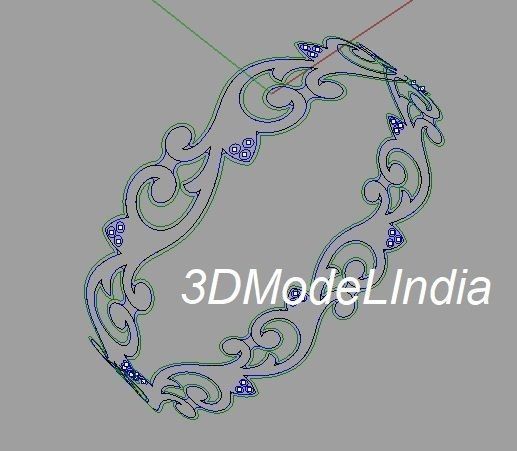 cnc machine cutting Bangle 3D print model_1