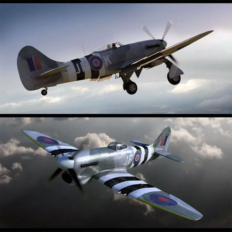 Hawker Tempest 3D model_0