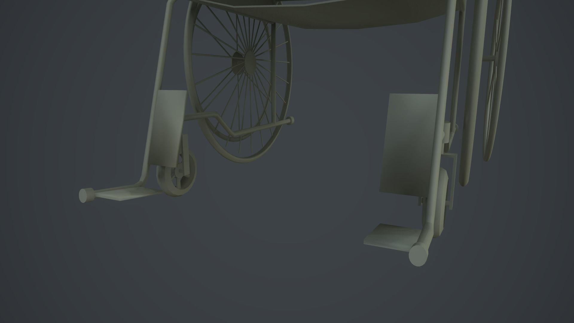 Wheelchair Low-poly 3D model_13
