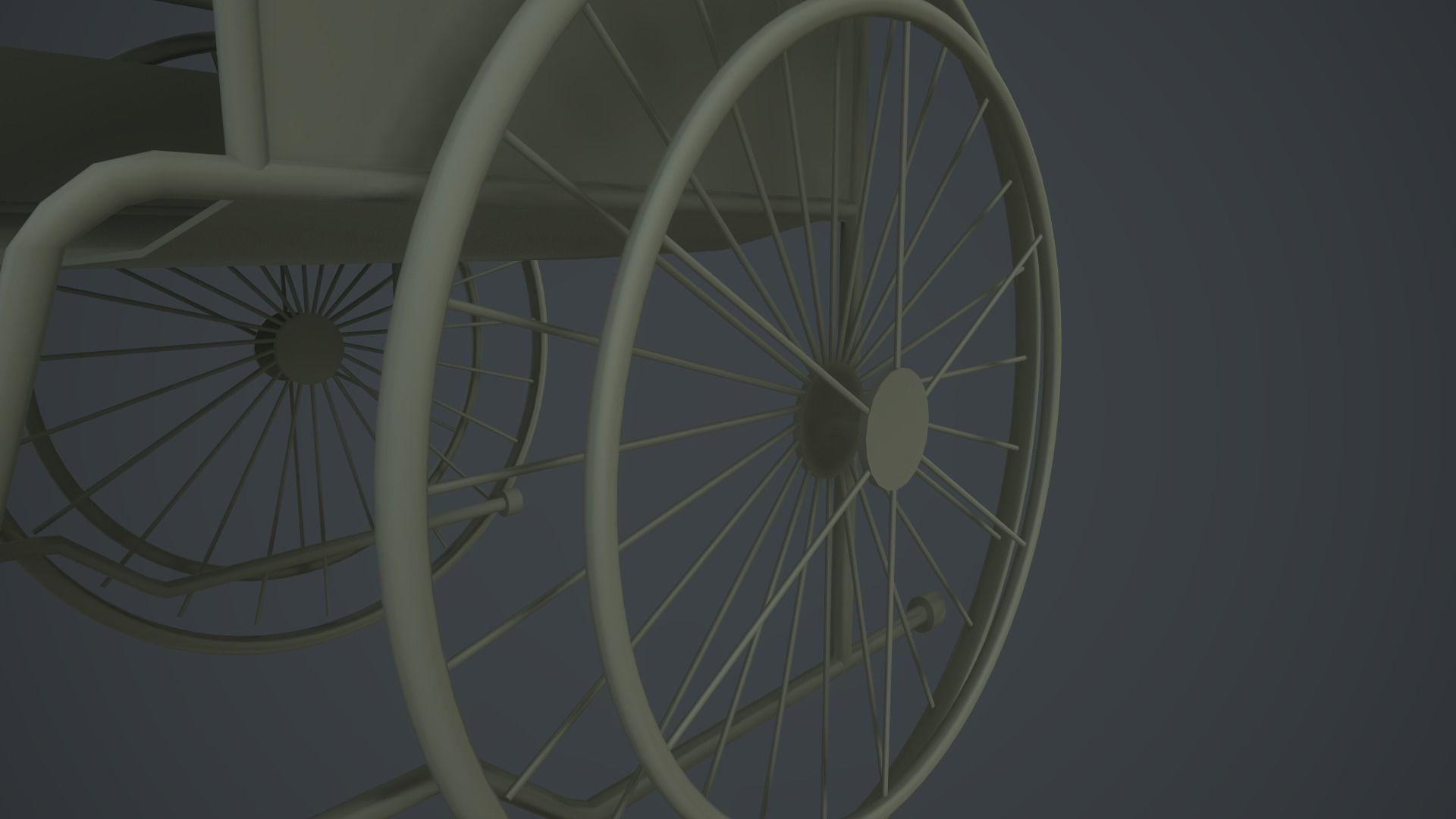Wheelchair Low-poly 3D model_11