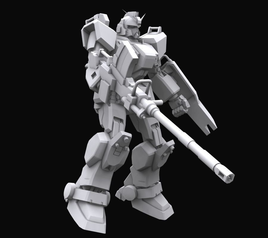 Gundam mobile suit MS RX 79G model 3D model_8