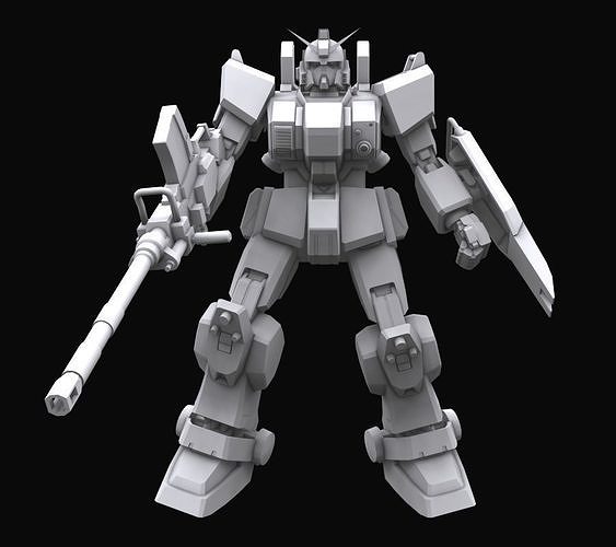 Gundam mobile suit MS RX 79G model 3D model
