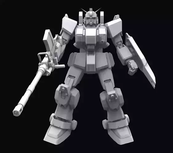 Gundam mobile suit MS RX 79G model 3D model