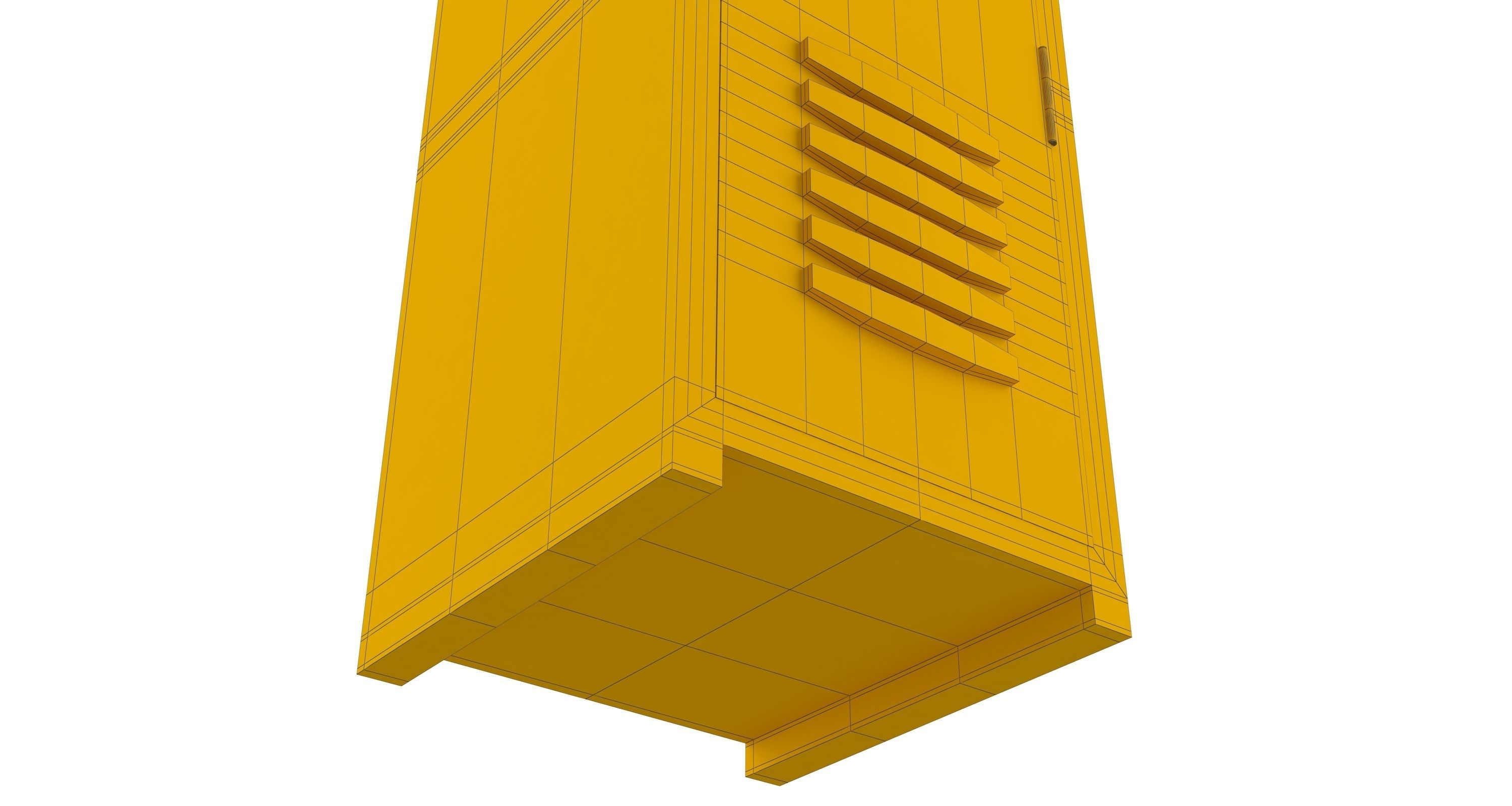 Locker Cyan 3D model_8