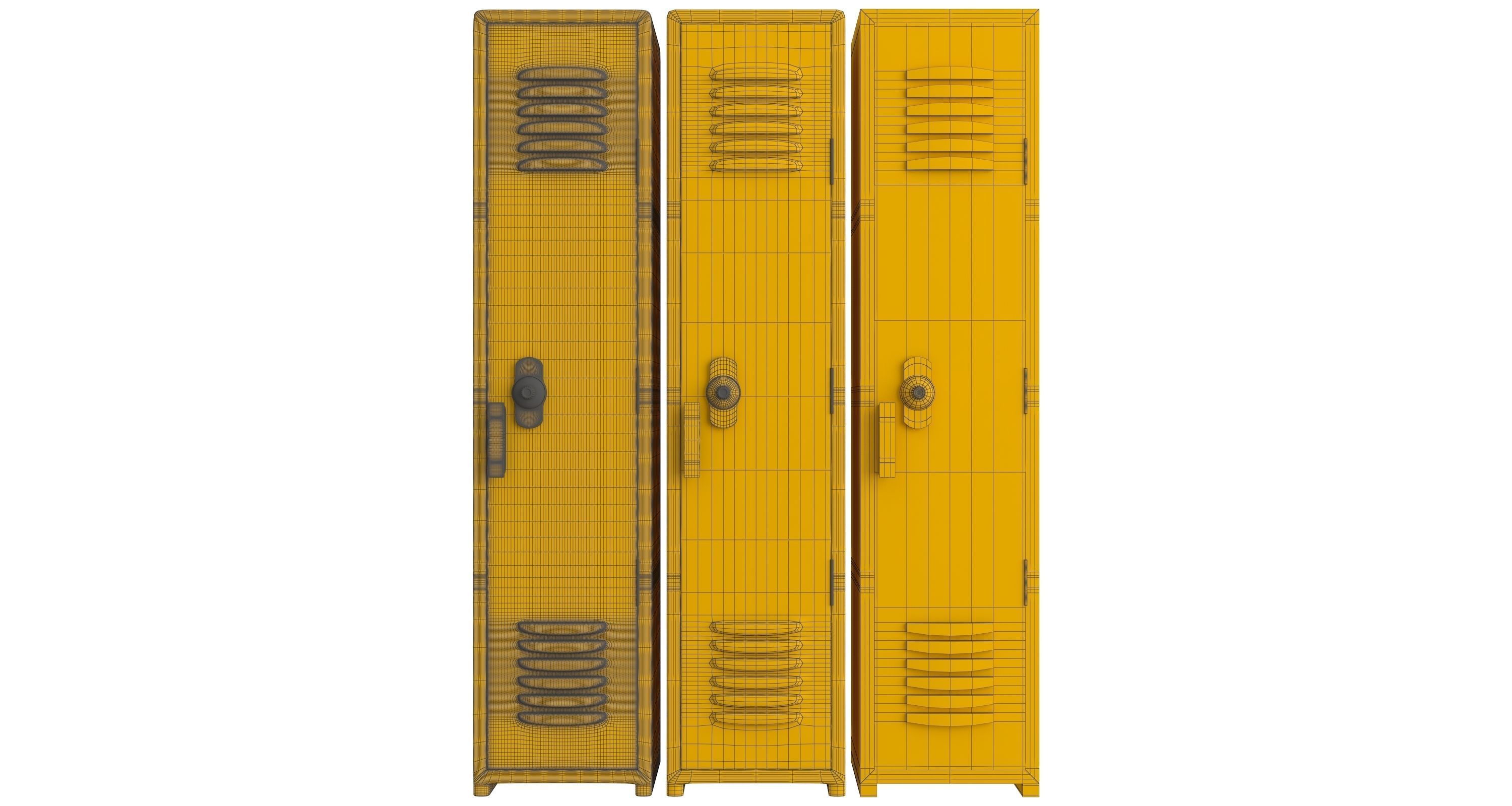Locker Cyan 3D model_10