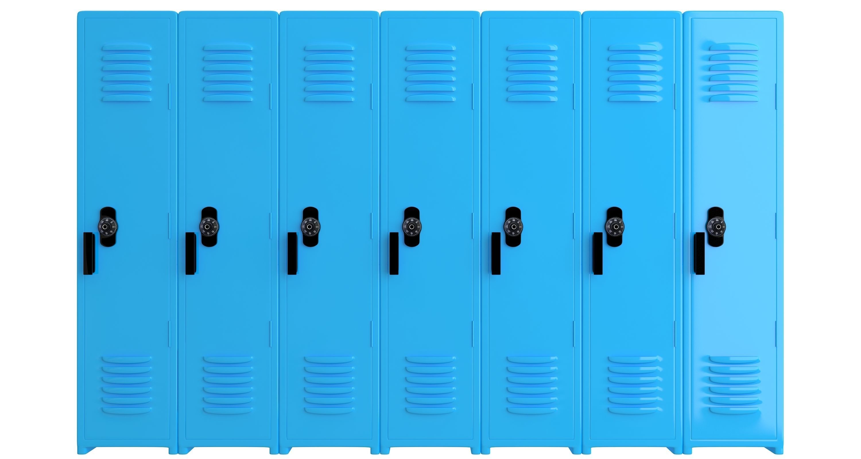 Locker Cyan 3D model_6