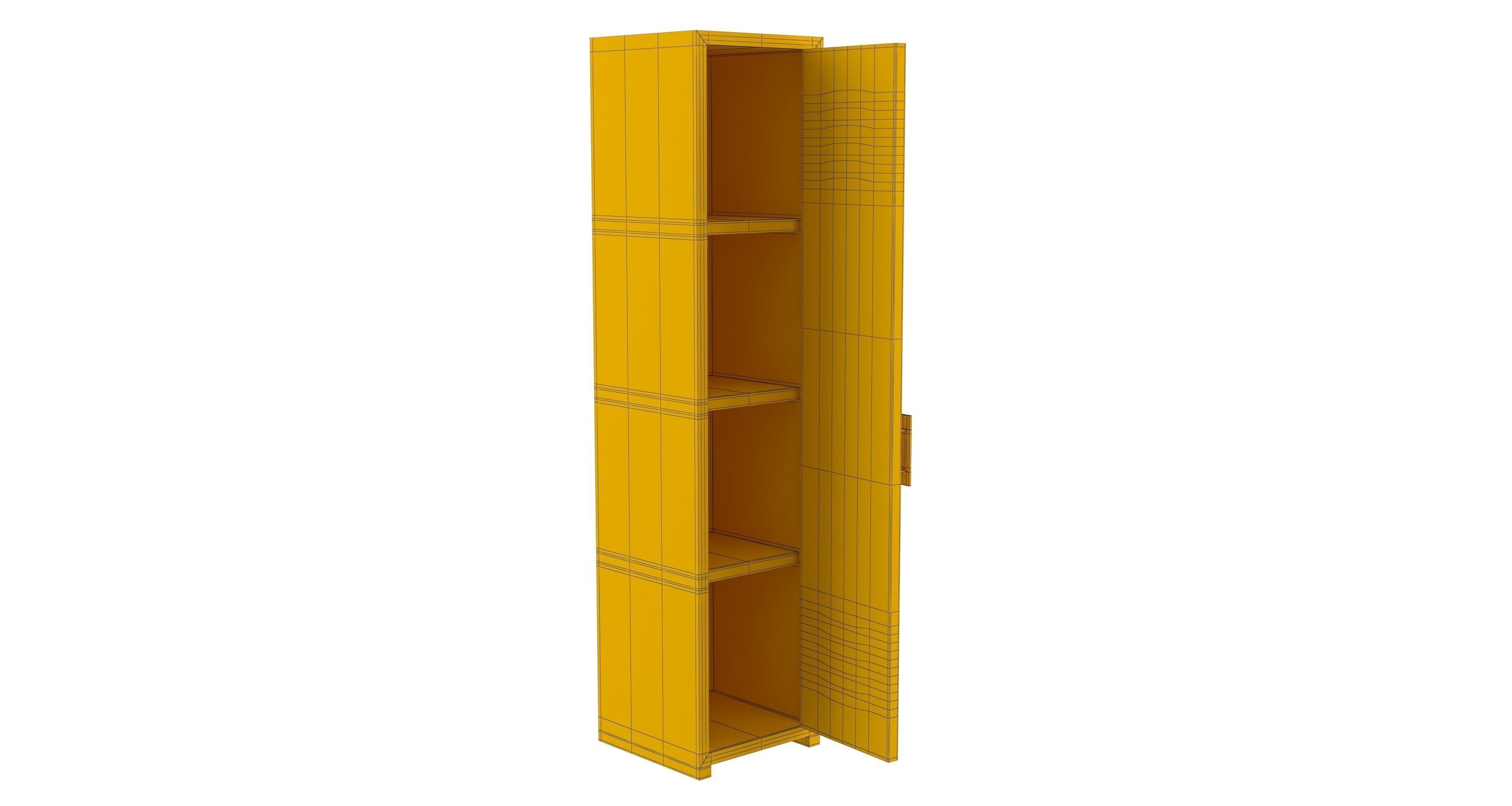 Locker Cyan 3D model_9