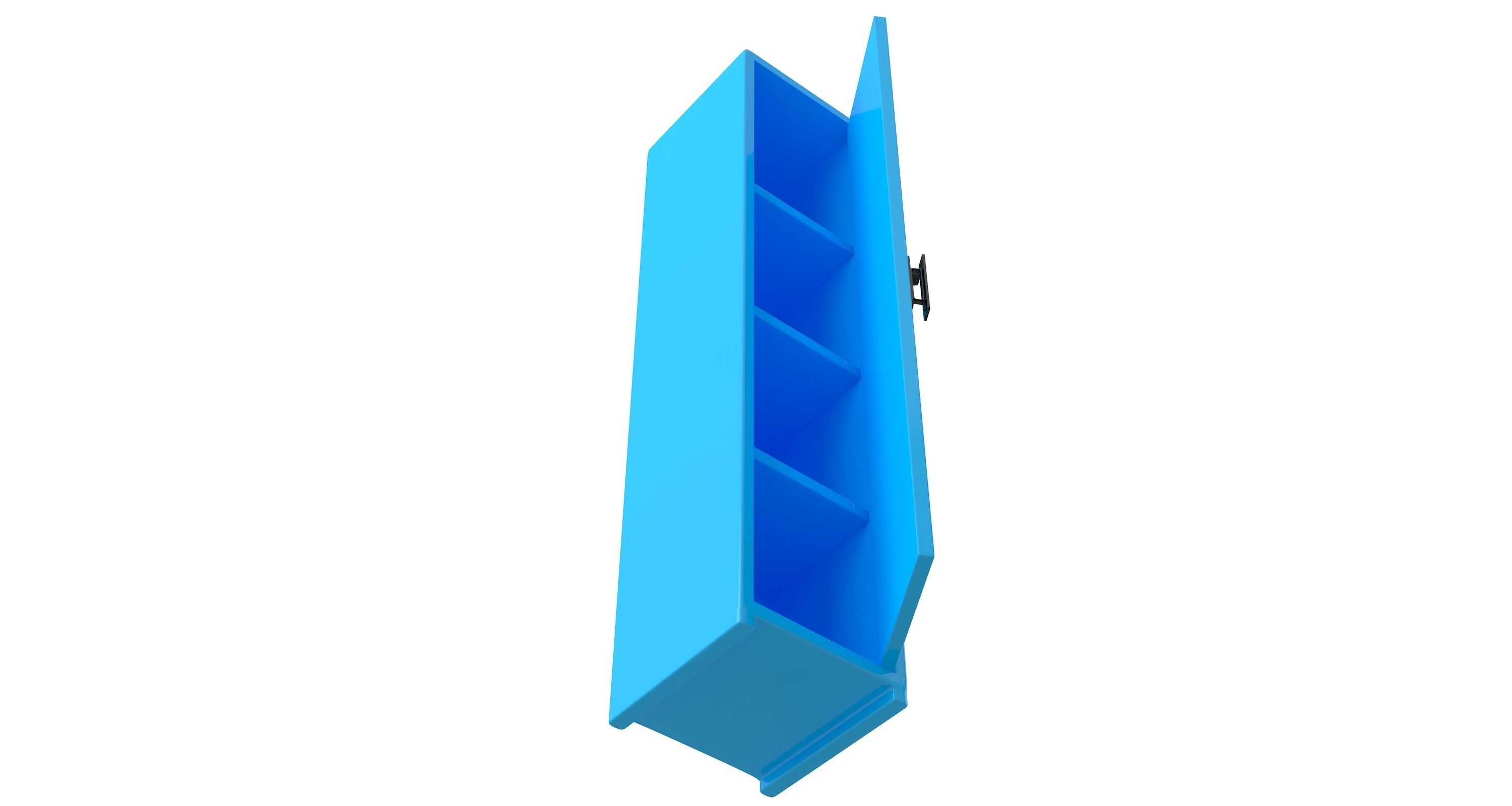 Locker Cyan 3D model_5