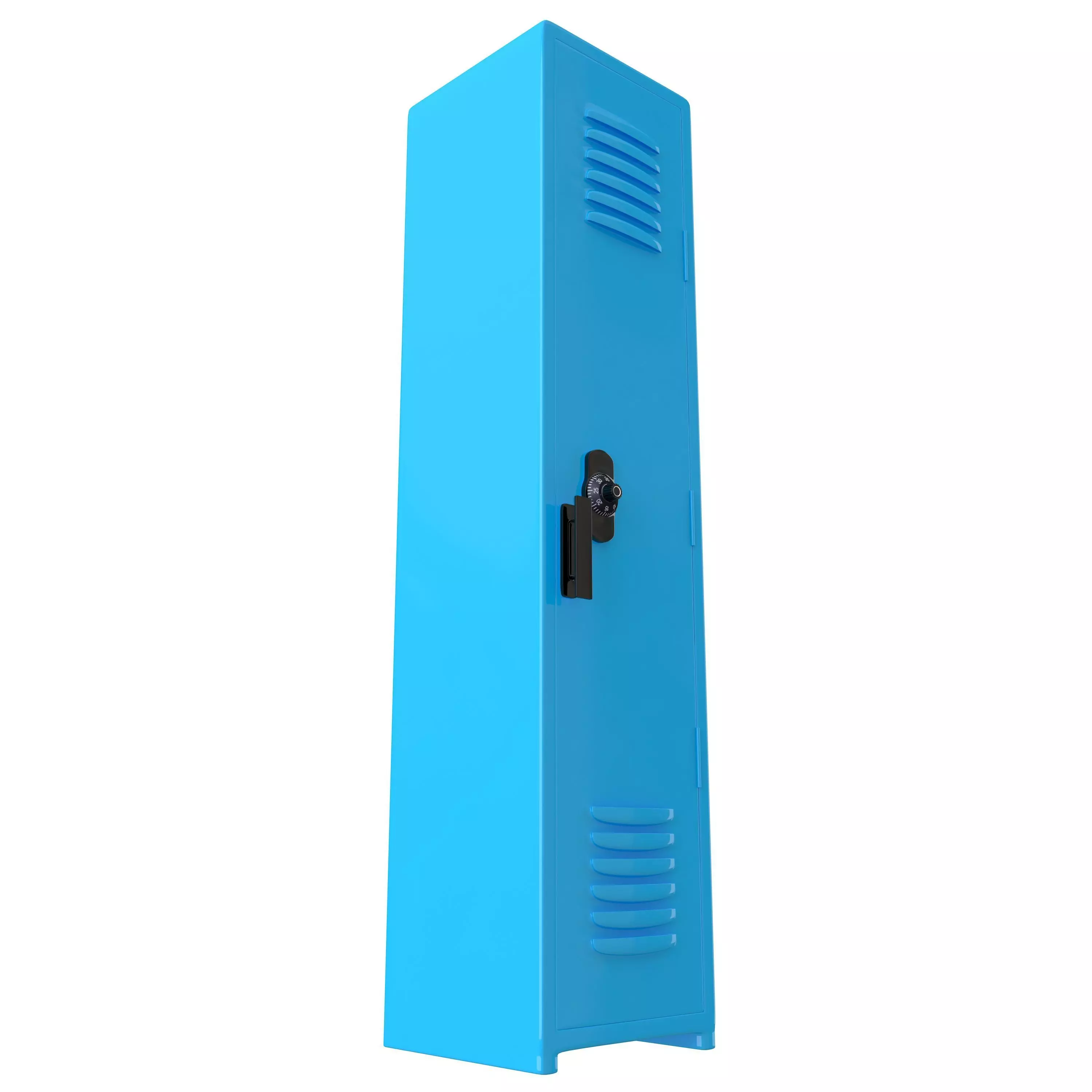 Locker Cyan 3D model_0