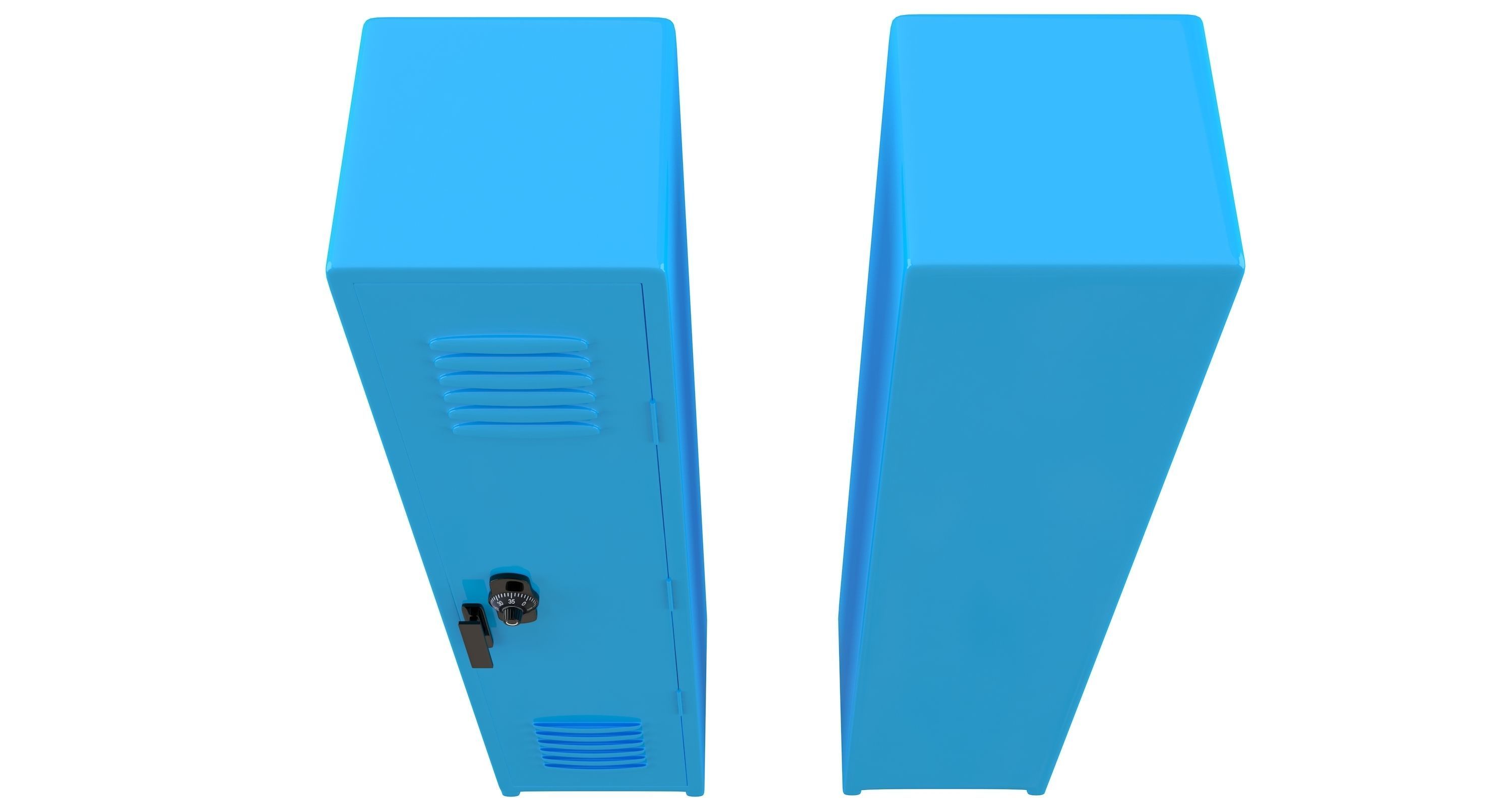 Locker Cyan 3D model_2