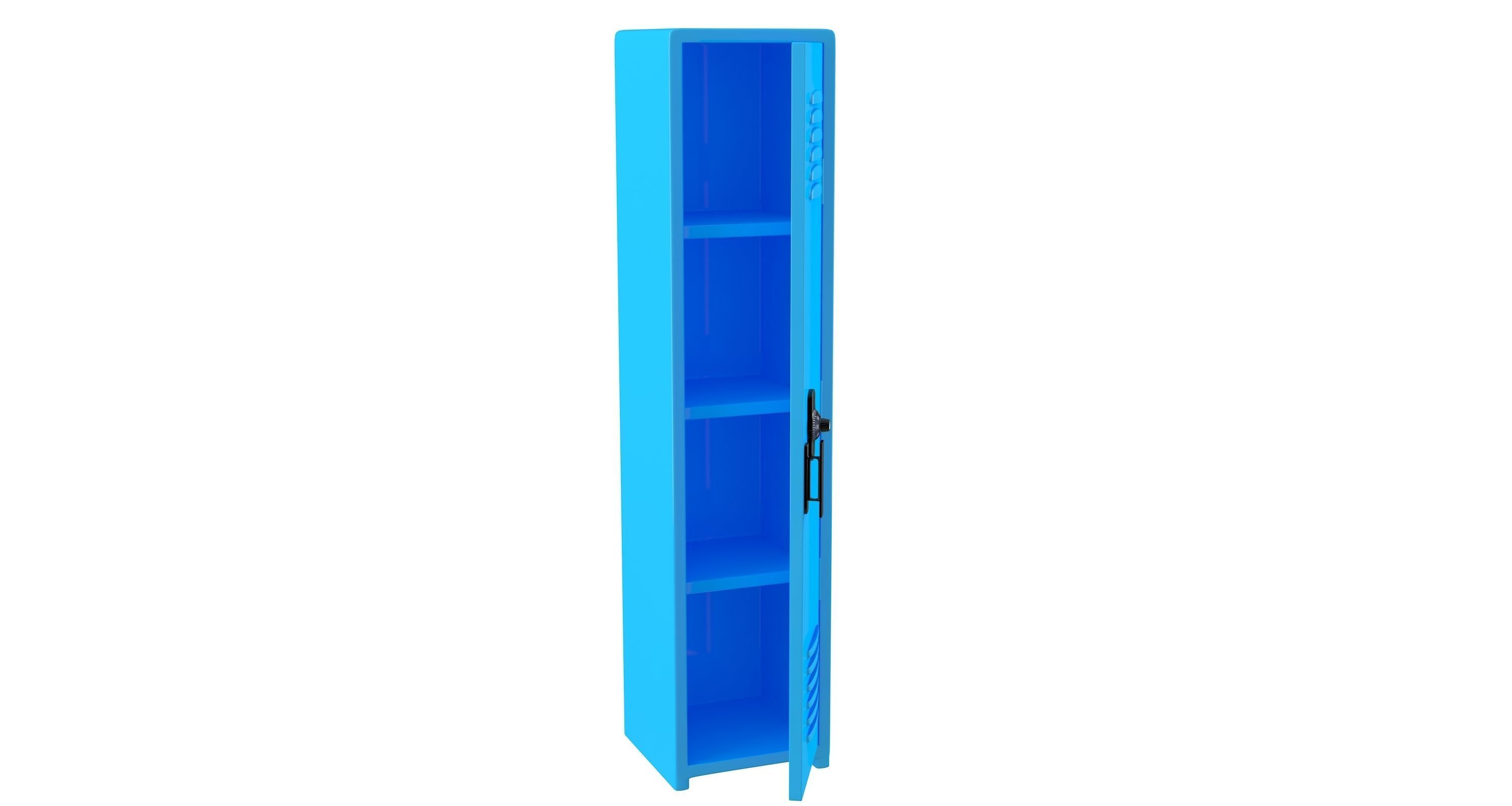 Locker Cyan 3D model_3