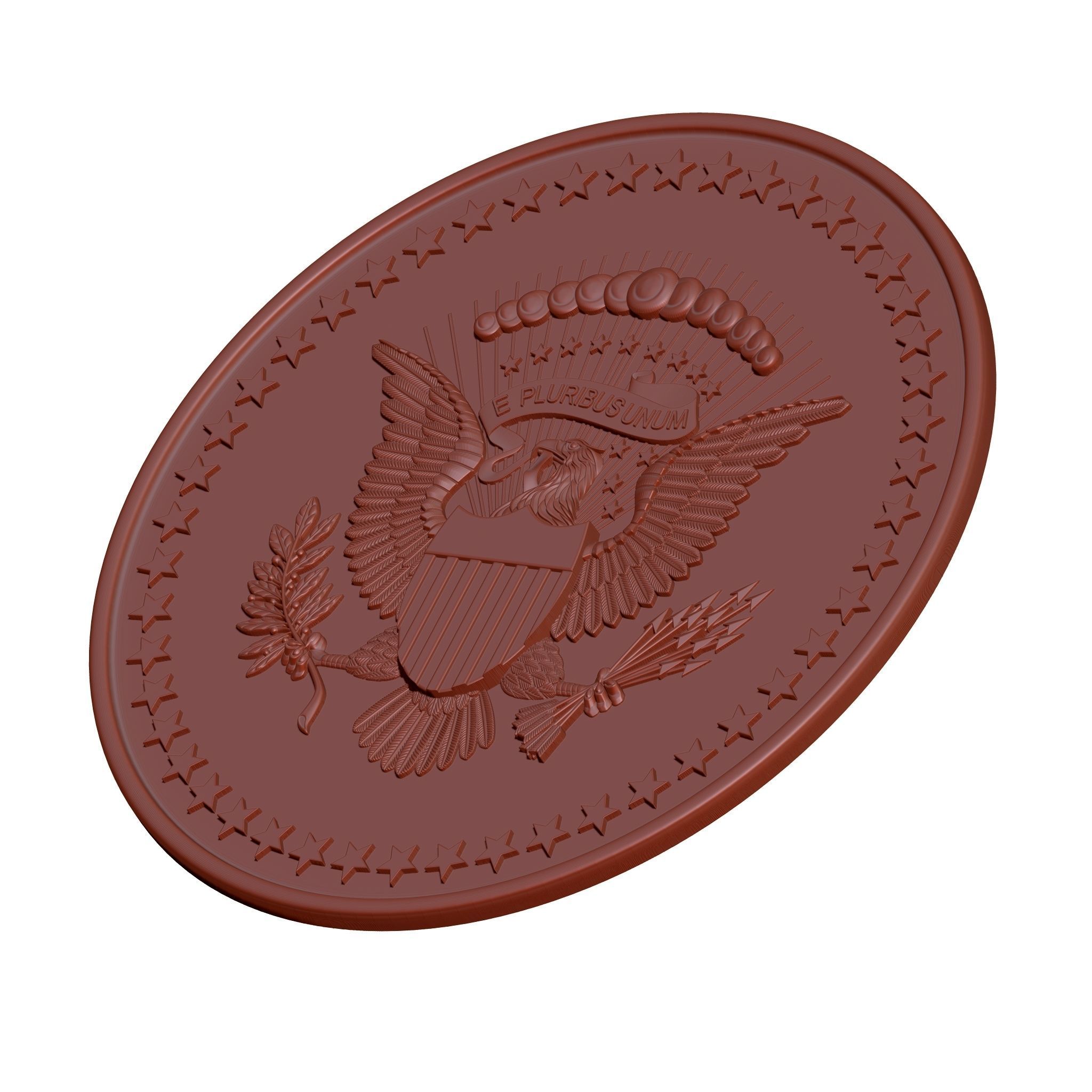 Presidential service badge 3D print model_2