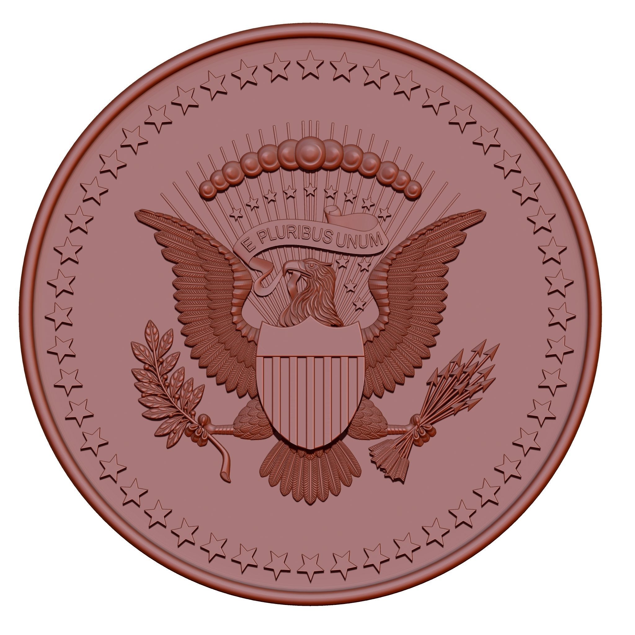 Presidential service badge 3D print model_0