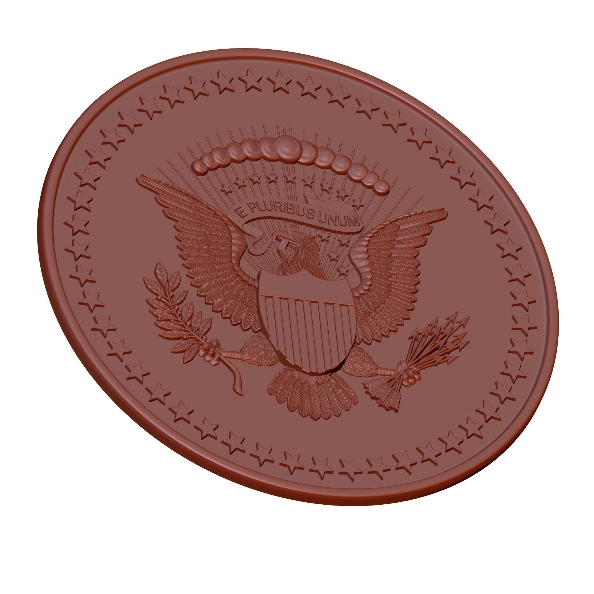 Presidential service badge 3D print model_1