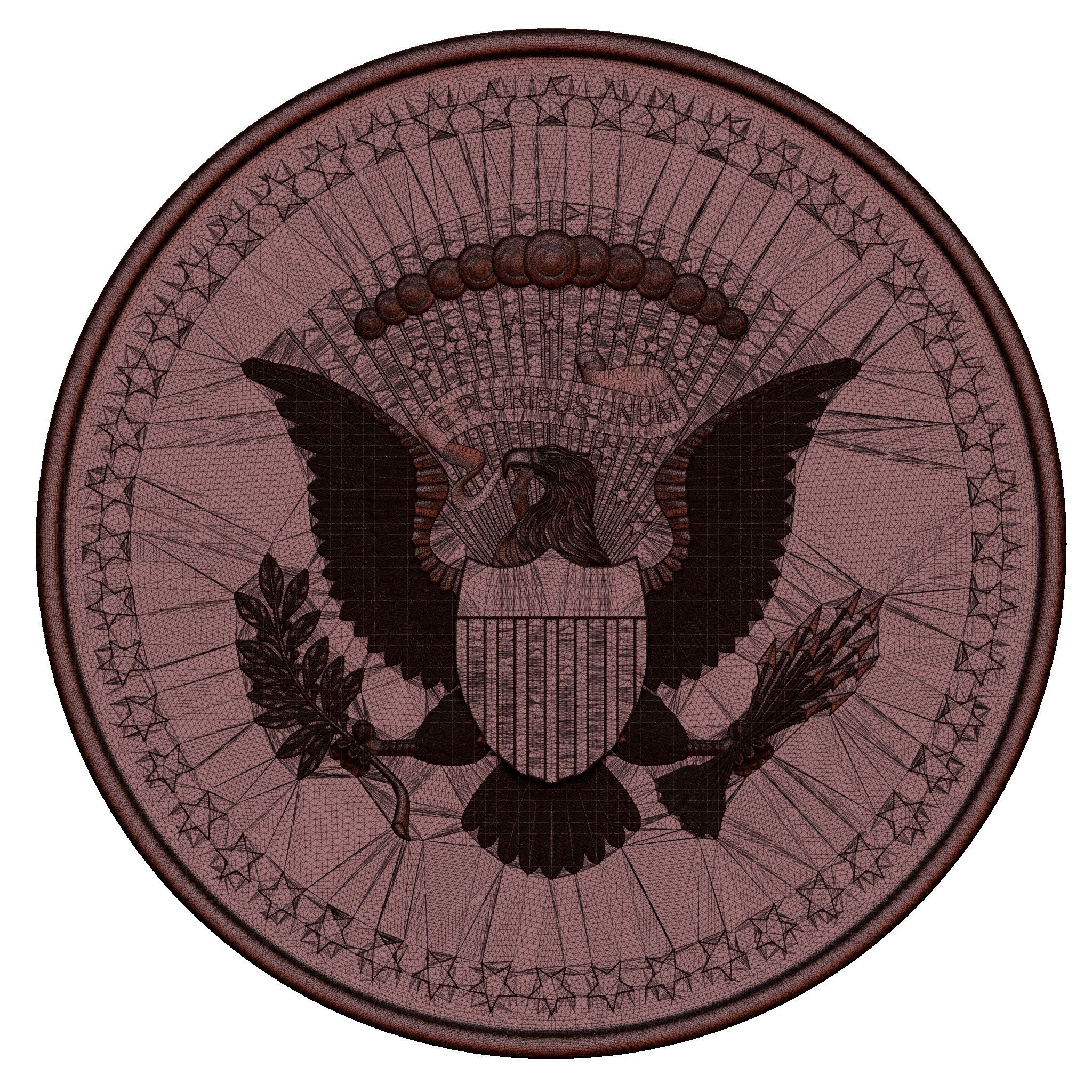 Presidential service badge 3D print model_5