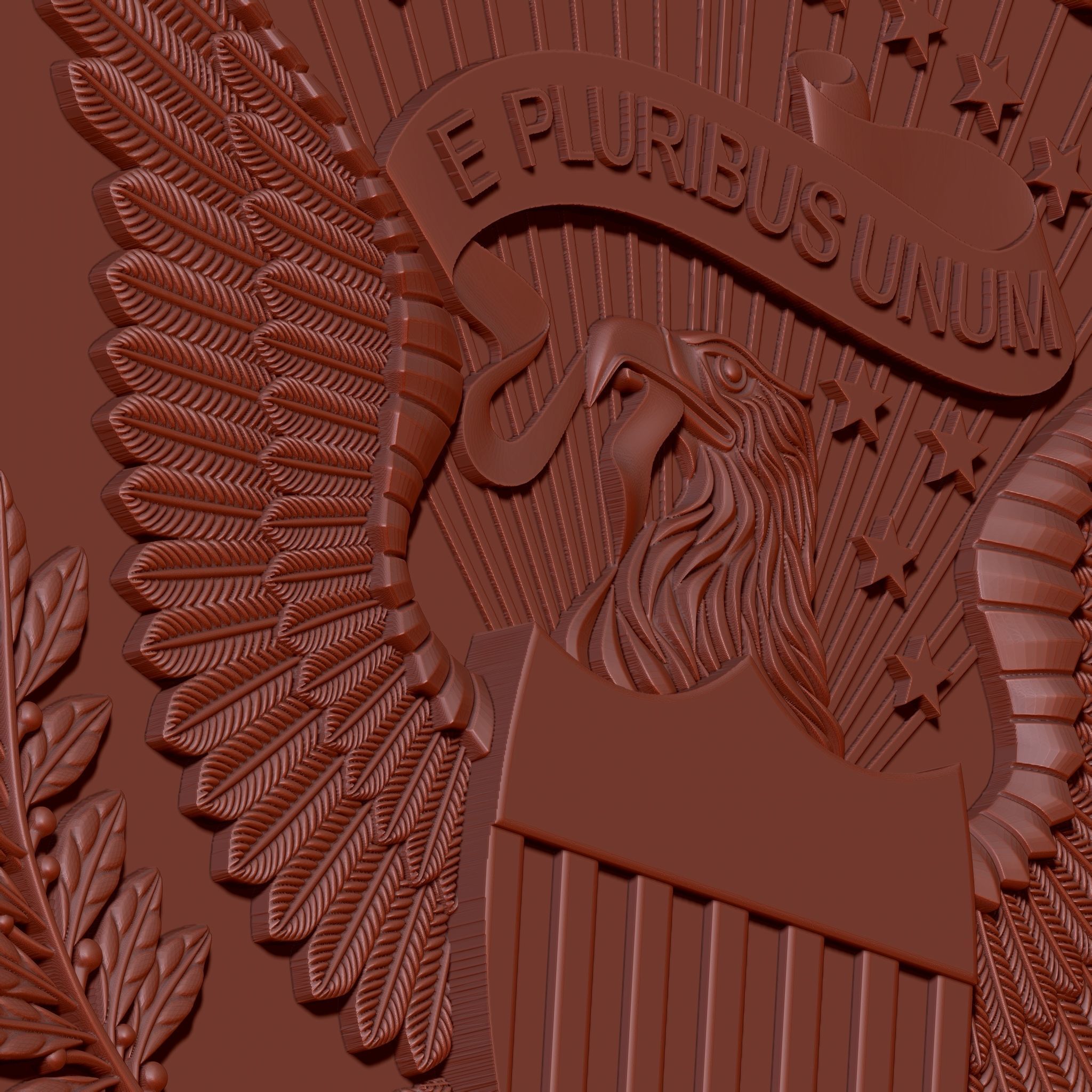 Presidential service badge 3D print model_3