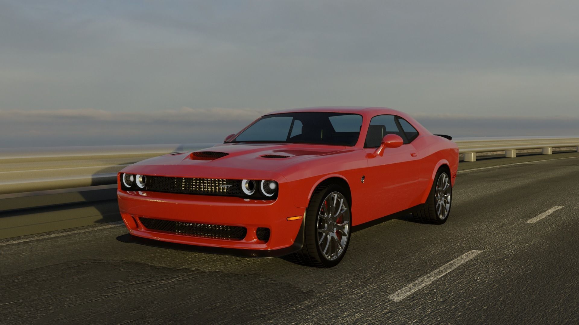 Dodge Challanger SRT 2015 3D model_14