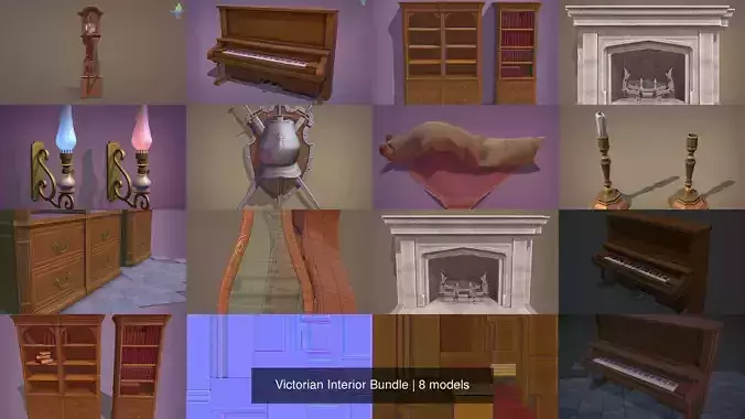 Victorian Interior Bundle 3D Model Collection