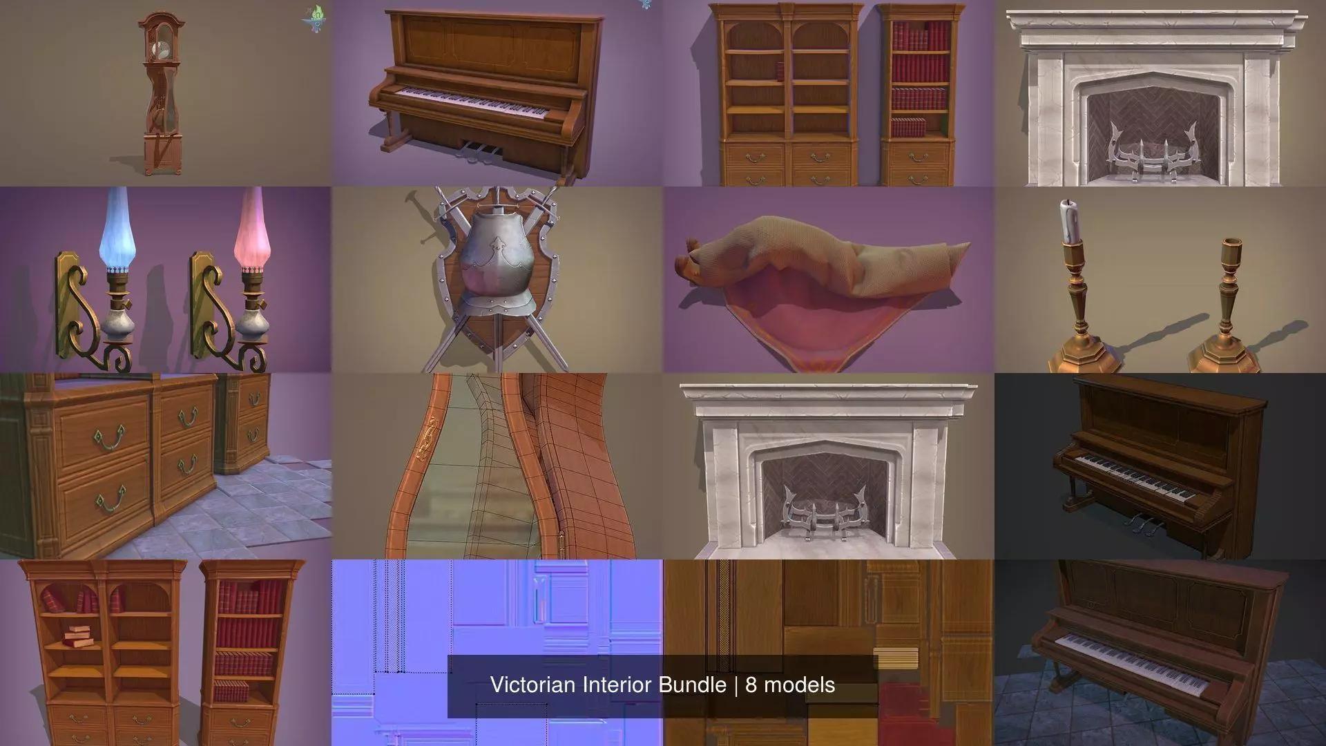 Victorian Interior Bundle 3D Model Collection_0
