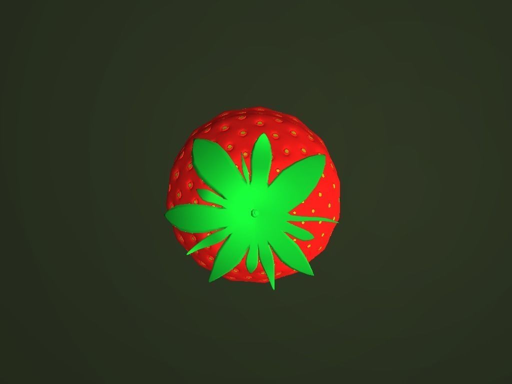 Strawberry 3D model_2