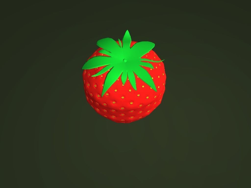Strawberry 3D model_1