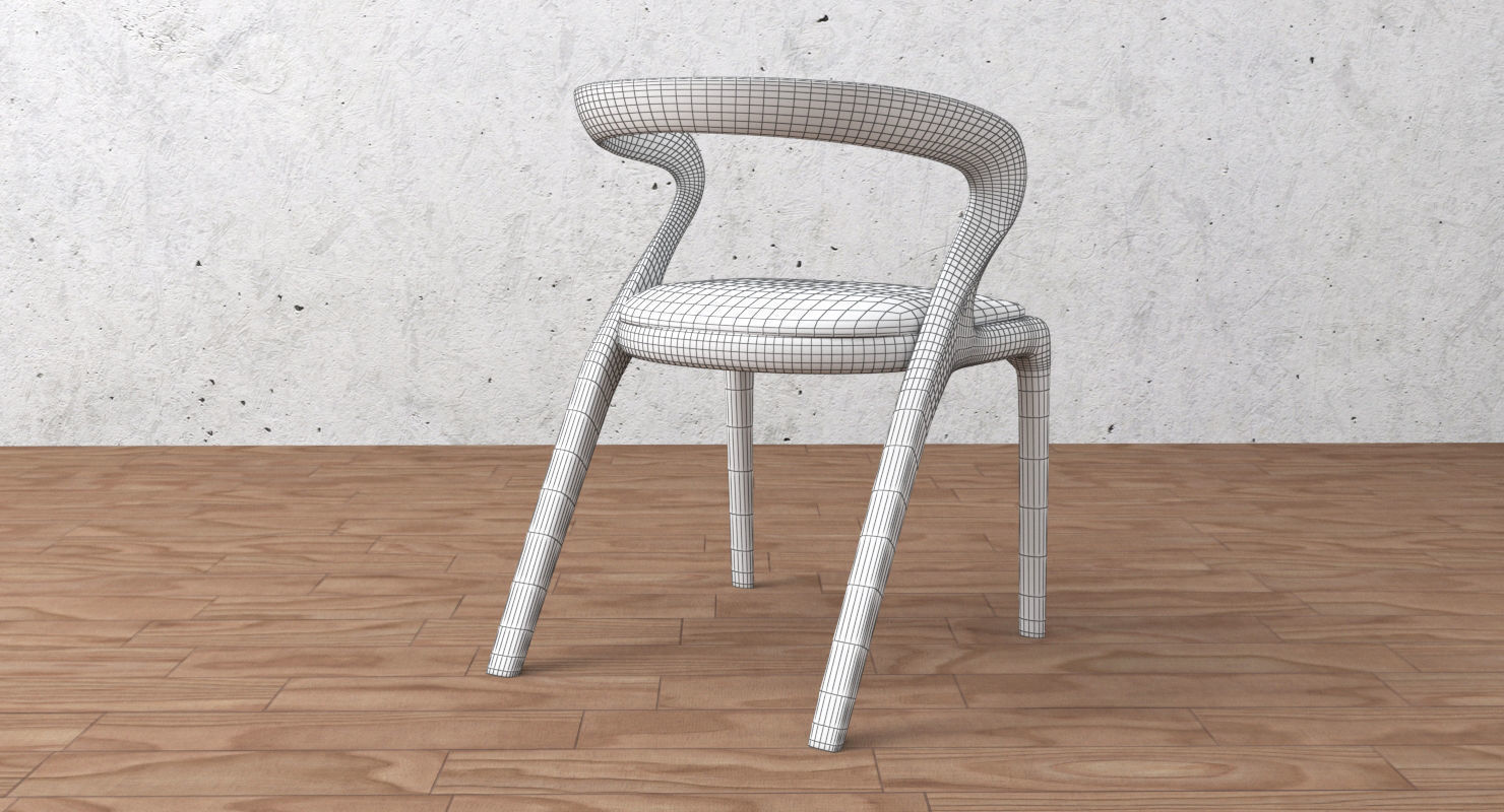 dining chair 3D model_9