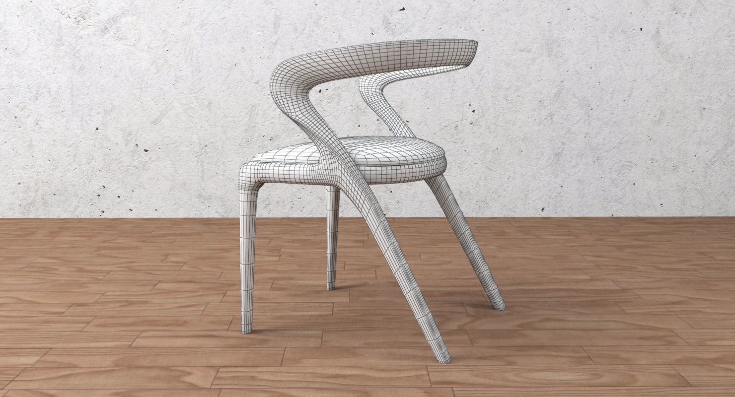 dining chair 3D model_11