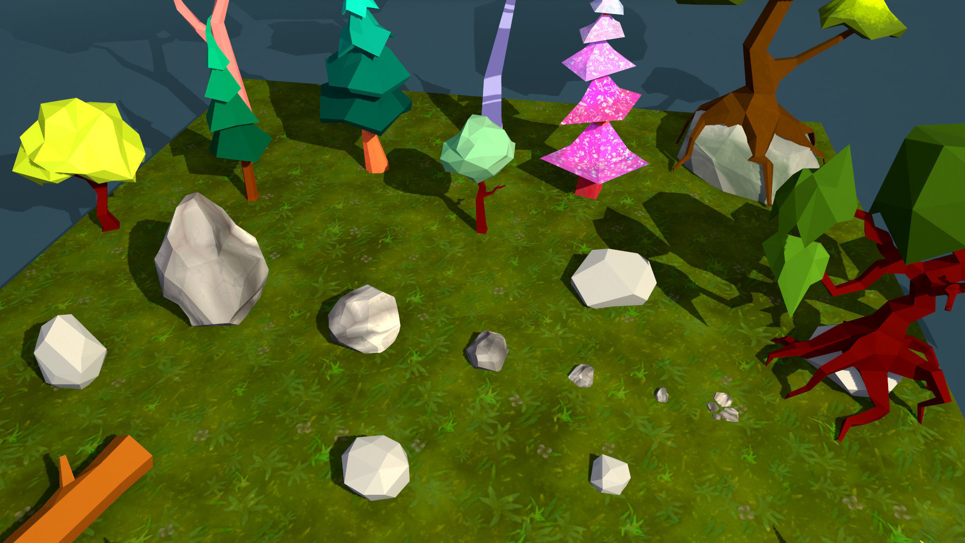 Lowpoly forest game asset Low-poly 3D model_6