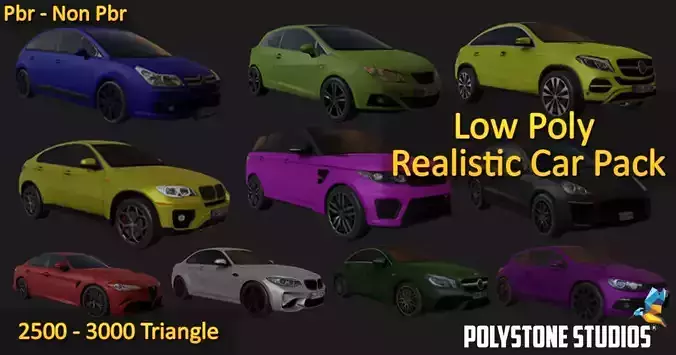 Low Poly Realistic Car Pack