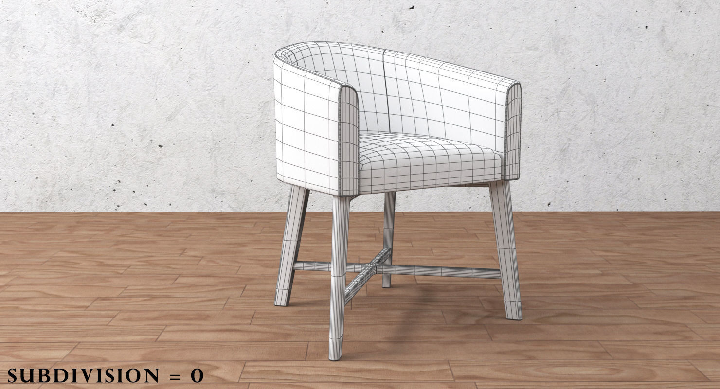 living room chair 3D model_9