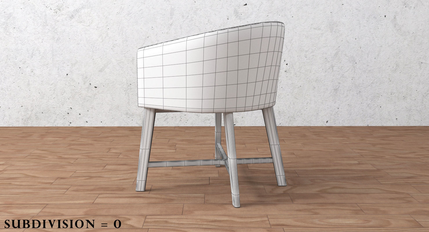 living room chair 3D model_10