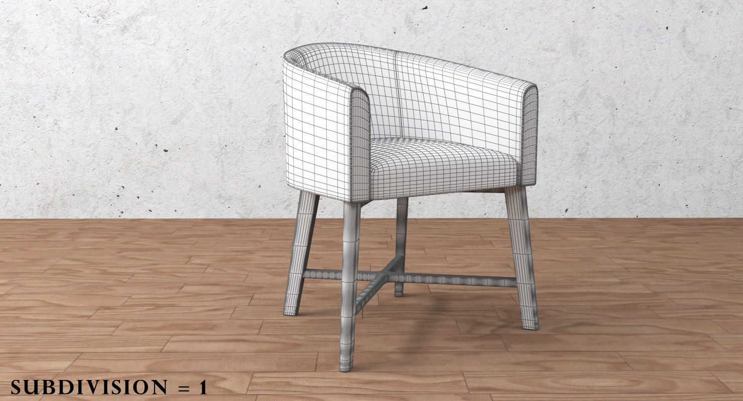 living room chair 3D model_12