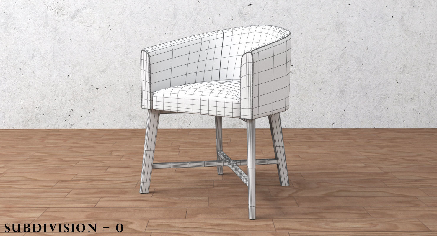 living room chair 3D model_14